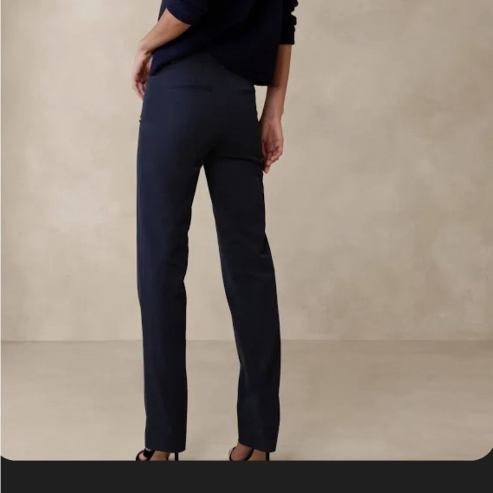 Banana Republic navy slim straight dress pants